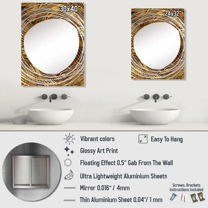 Miroir Sarmiento, 40 po x 30 po