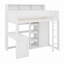 Lit mezzanine simple avec tablettes et garde-robe-1270372115