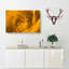 Golden Rose Flower in Abstract - Wrapped Canvas-55313070
