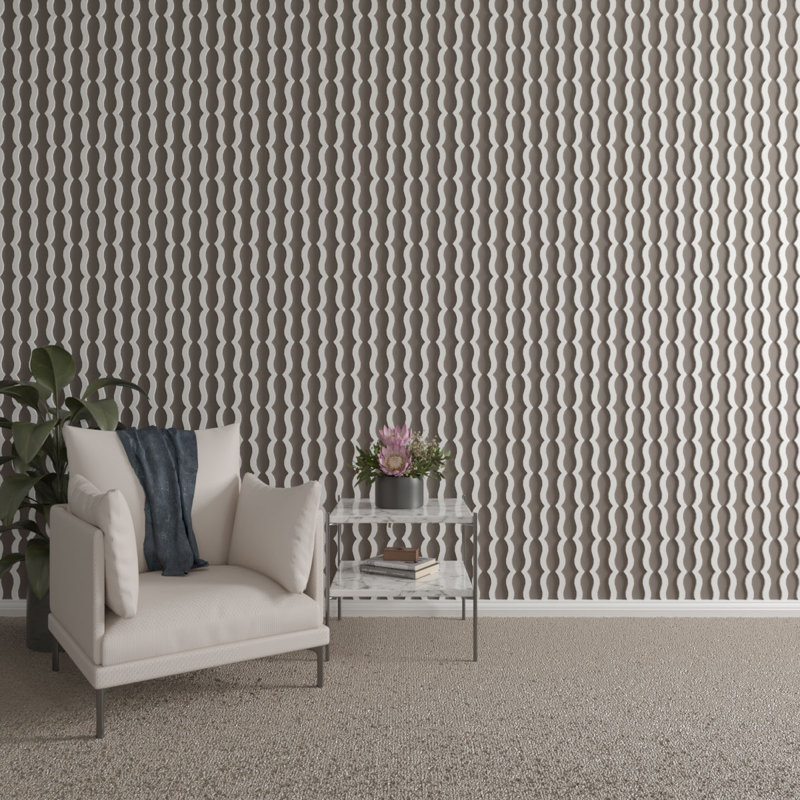Ensemble de panneau mural décoratif à lattes réglables en PVC May, 94" H x 2.12" W x 0.37" D