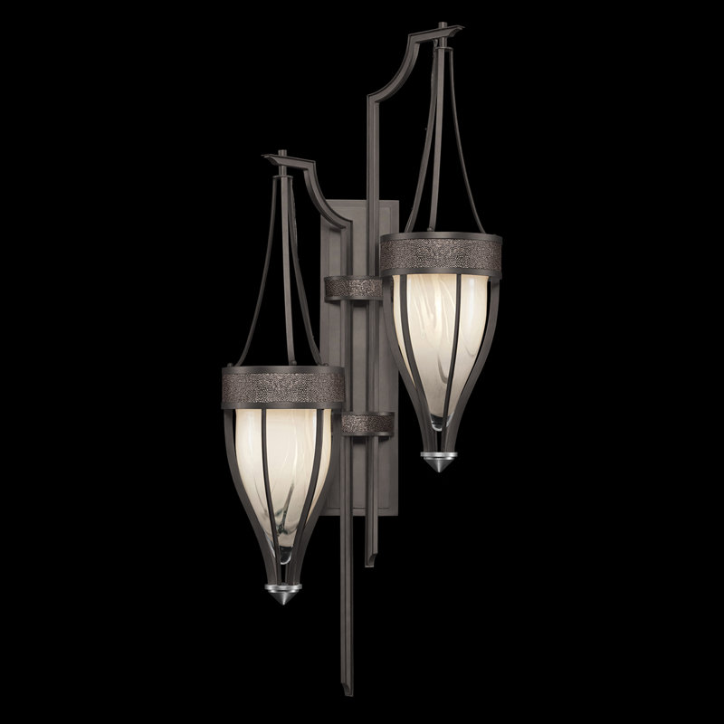 Applique murale H 41,5 po Mirage, Galet, Nickel / acier de minuit