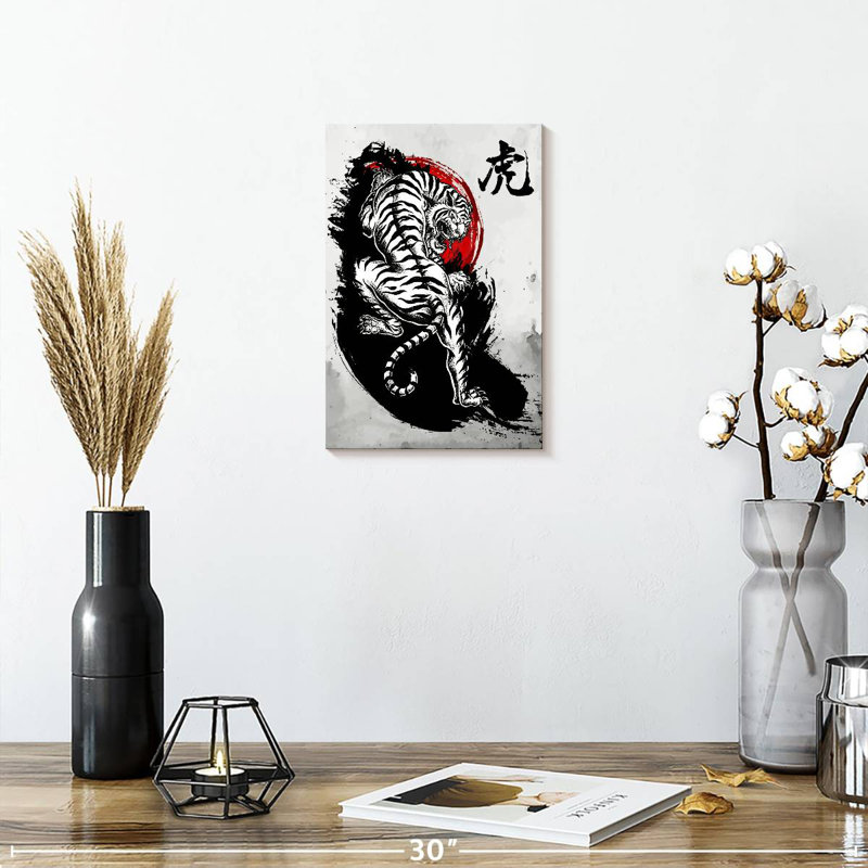 Tigre japonais Brampt, H 12 po x l 8 po