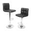 Ensemble de 2 tabourets de bar réglables et réglables en similicuir pivotant pour plus de confort et de style-1271588144