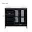 Meuble-lavabo de style moderne avec portes à fermeture douce, tablettes réglables et trois tiroirs-1735796547