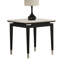 Table de bout de style contemporain avec plateau en pierre frittée