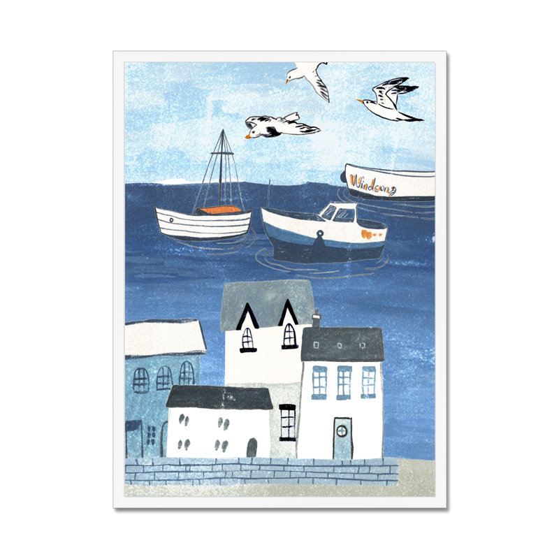 Sailors Rest I by Melissa Wang - Painting, 50cm H x 34cm W, White Framed Paper Print