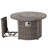 Patio Aluminum Rattan Fire Pit Table