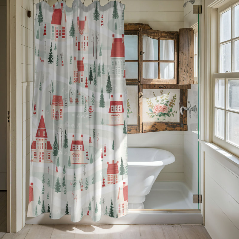 Rideau de douche Retro Holiday - Premium, H 74 po x l 71 po