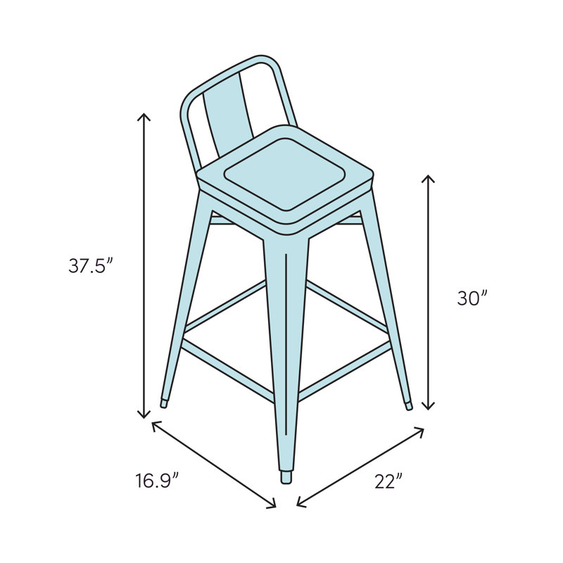 Stellan Swivel Stool with Metal Frame, Bar Stool (30" Seat Height)