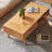Burlywood Solid Wood Rectangular Coffee Table-1014280680