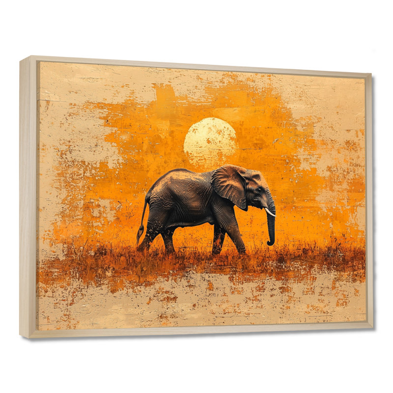 Hahne - Animals Wall Art, Impression encadrée flottante, H 16 po x l 32 po, Crème, crème