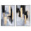 Ensemble d'impressions sur toile « Onyx and Aureolin » : ensemble d'art abstrait bohème par Art Remedy, encadrement sur châssis, 24 x 36