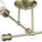 4 Light Antique Brass Large Semi-Flush