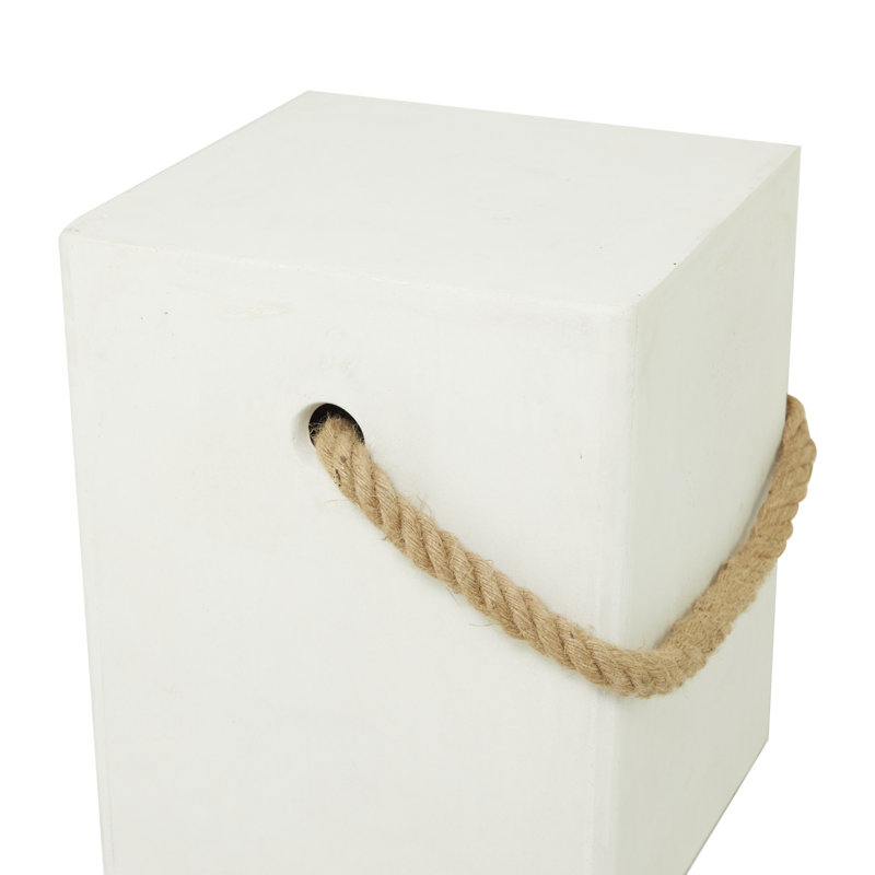Tabouret de jardin Barrville, Blanc