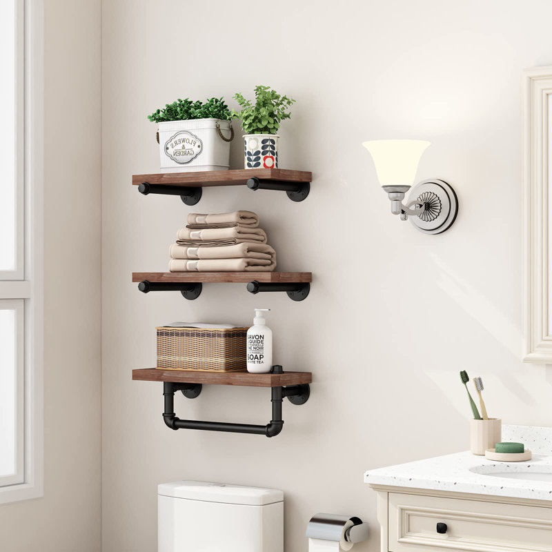 Levan 3 Piece Industrial Pipe Shelves