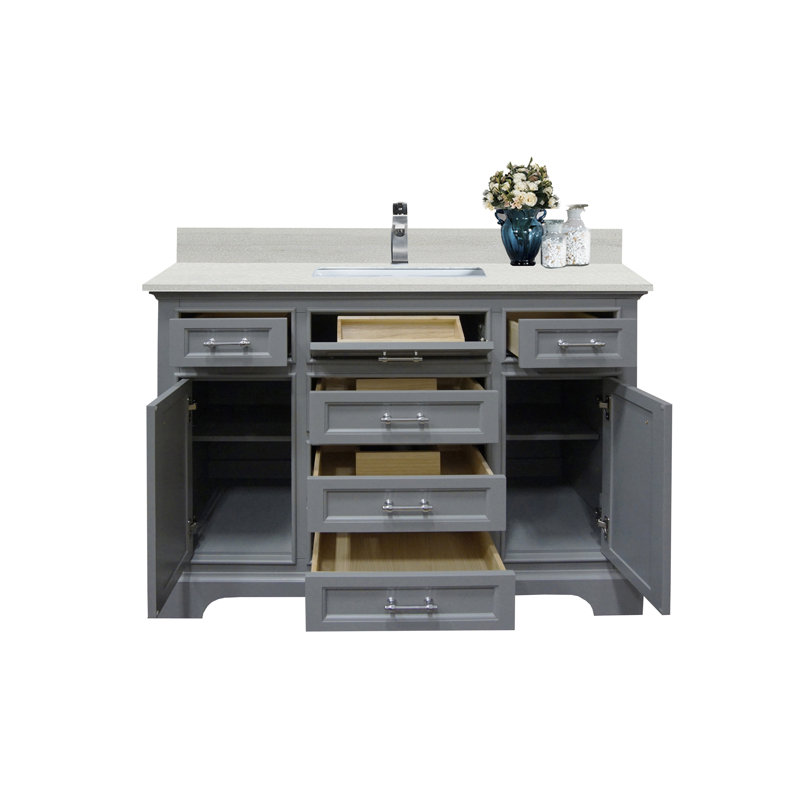 Ensemble de meuble-lavabo simple 49 po Harkness, Gris