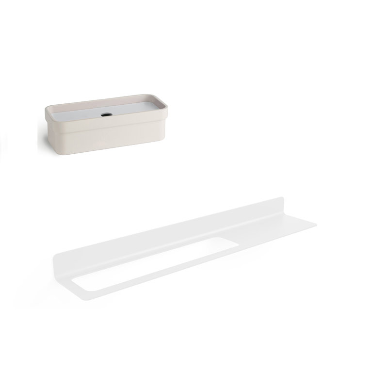 Ensemble de quincaillerie de salle de bain 2 pièces Seta, Blanc