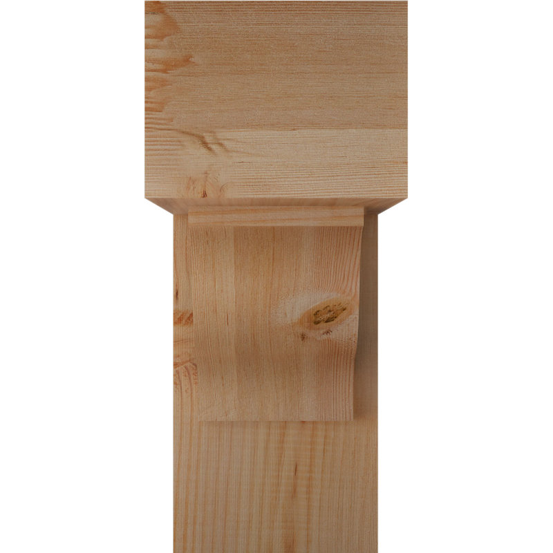 Funston Block Offset Brace Bracket, 20 x 20, 8"W Douglas Fir (Rough Sawn)