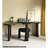 Black L-Shape Solid Wood Writing Desk-110439521