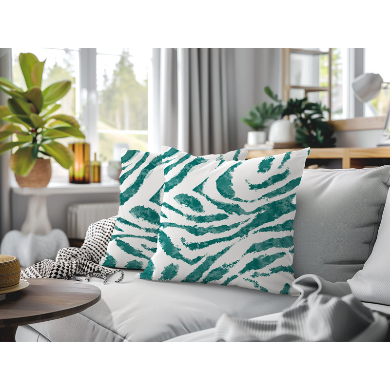 Oreiller réversible intérieur / extérieur Seppo, 18x18, Teal
