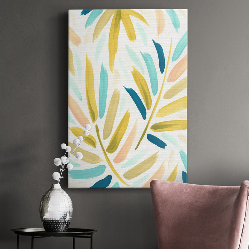 Calypso Confetti II - peinture sur toile tendue, H 18 po x l 12 po x P 1,5 po