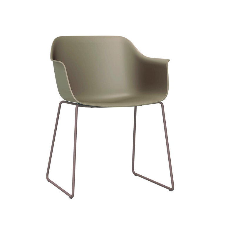 Shape Sled Outdoor Dining Armchair, Sand