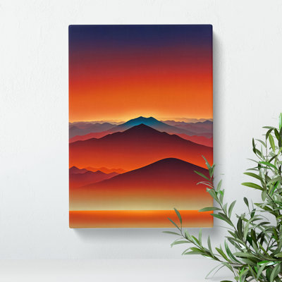 A Mountain Sunset No.5 - Unframed - Wrapped Canvas