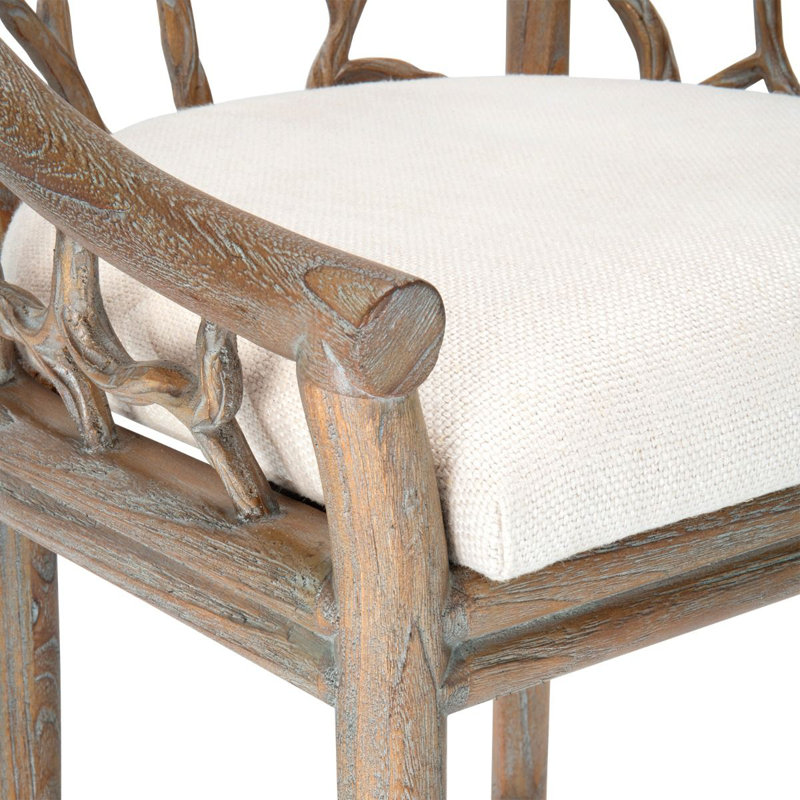 Bosco Upholstered Stool with Solid Wood Frame