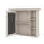 Armoire de rangement murale moderne 35 po x 28 po avec porte miroir et 6 tablettes ouvertes-861348151
