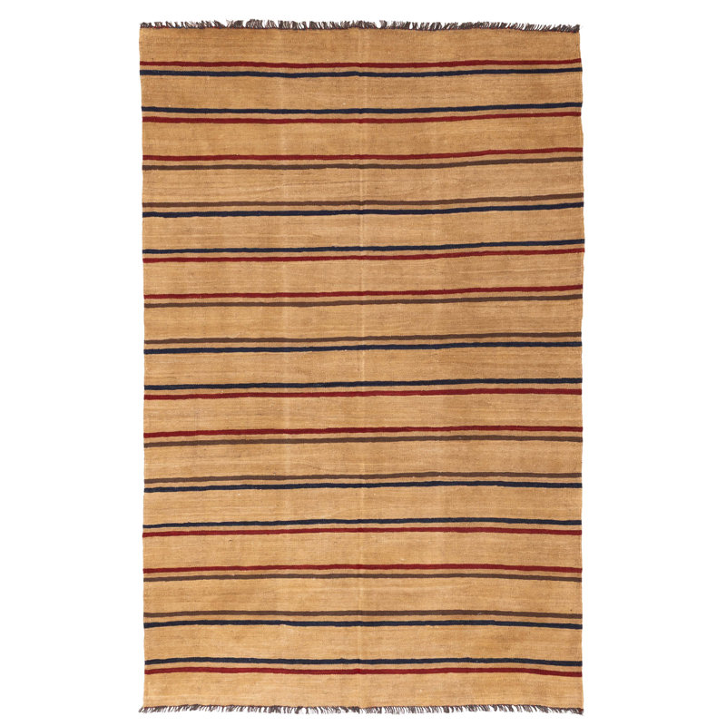 Boho kaki kilim 5 pi 10 po x 9 pi 0 po