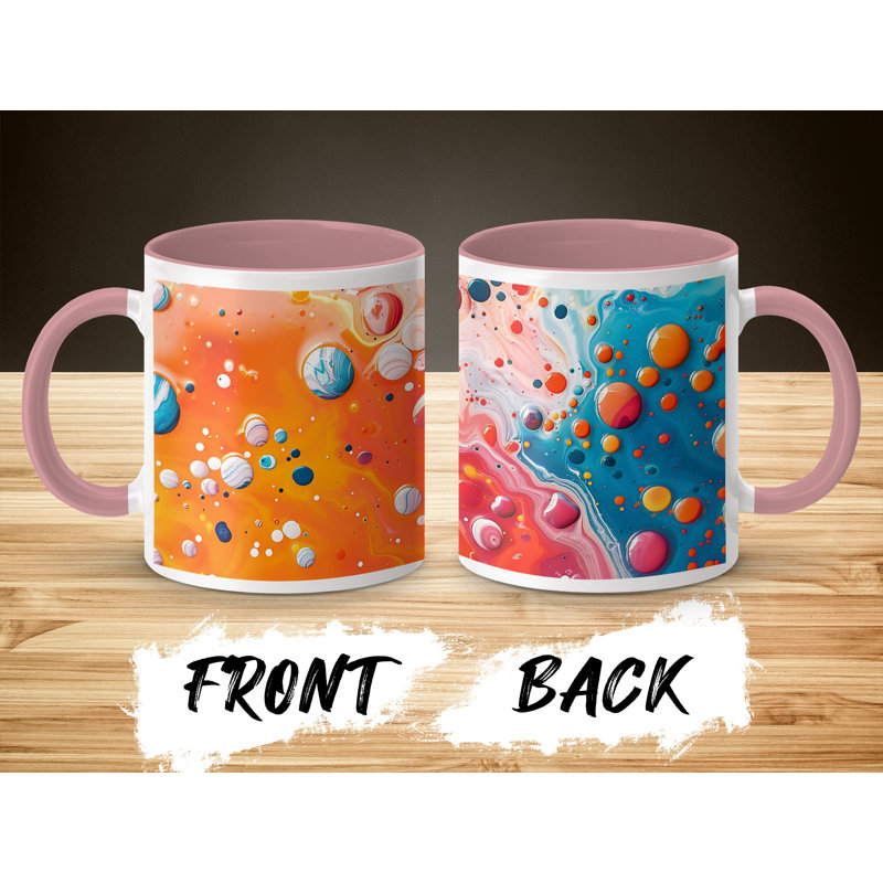 Polka Dot 11oz Accent Coffee Mug, Pink