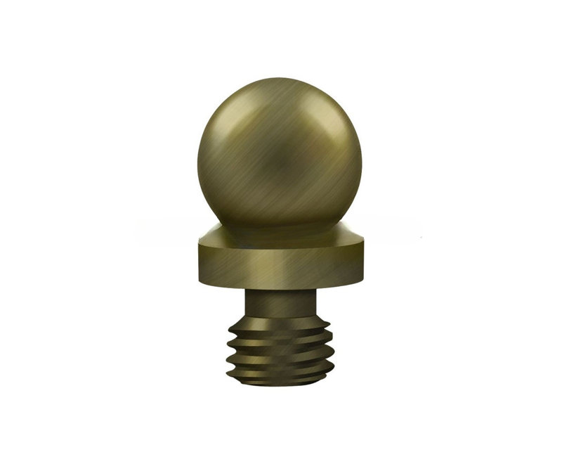Deltana CHBT26 Ball Tip in Polished Chrome, Antique Brass