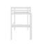 Lit mezzanine simple en bois d'hévéa avec barrière de sécurité, bureau intégré et échelle-190897268