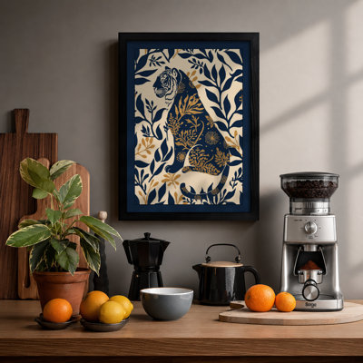 Ornamental Peacock Boho - Framed Print