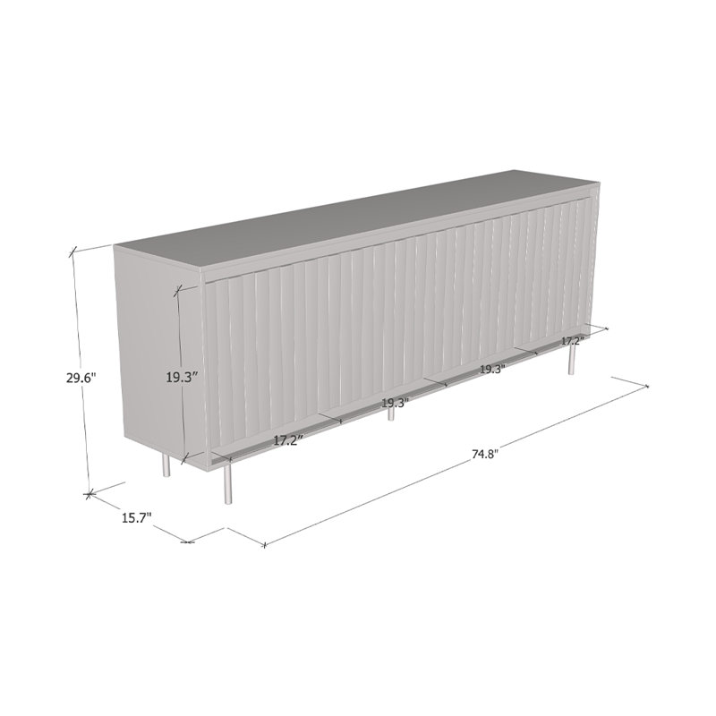 Buffet 74,8 po Swing avec finition mate