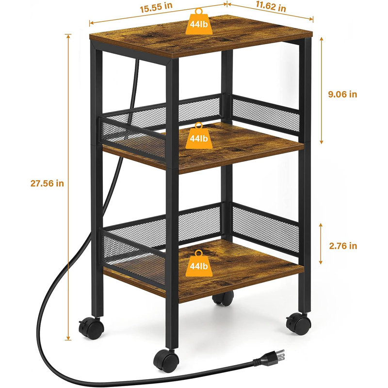 End Table and Built-In Outlets