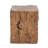 Outdoor And Indoor Stump Shape MGO Side Table, Brown Finish