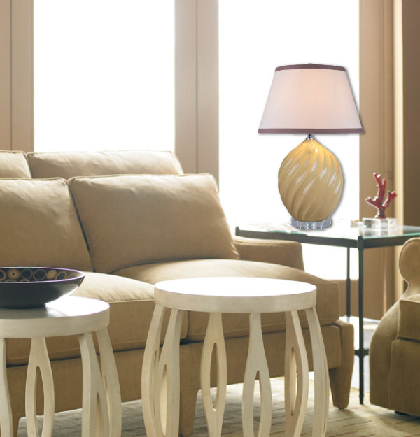 Ceramic Table Lamp Lamp, Daffodil Yellow