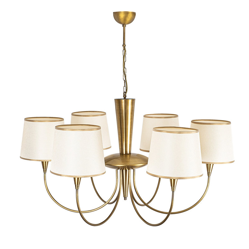 Pomfret 6 - Light Shaded Chandelier, 17cm H x 90cm W x 90cm D