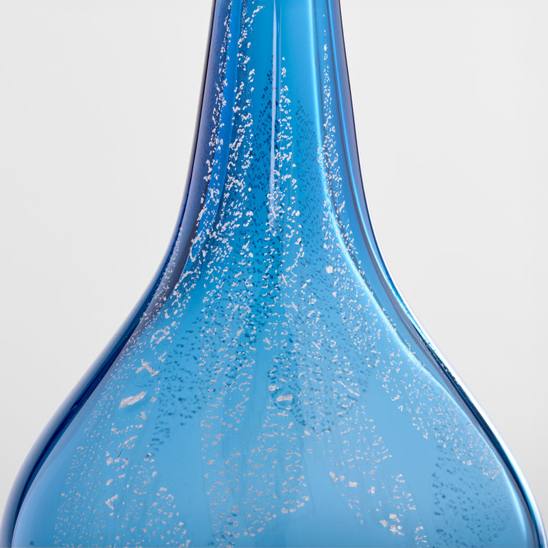 Vero Handmade Glass Table Vase, 18" H x 6.5" W x 6.5" D