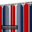 Rideau de douche rayé bleu rouge blanc marine avec 12 crochets-1566481212