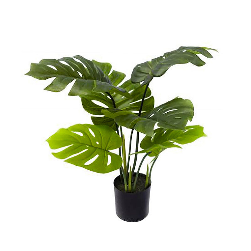 Artificial Split Leaf Philodendron Monstera Plant in Pot, 24" H x 27" W x 22" D