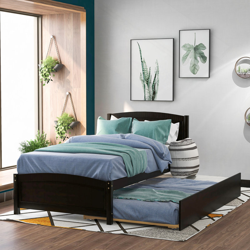 Lit plateforme simple avec lit gigogne