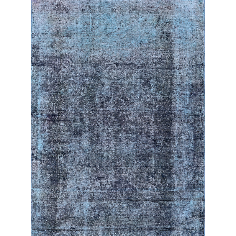 Tapis abstrait bleu / gris Retrospec, Rectangle 5 pi x 7 pi