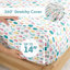 Drap en flanelle de coton grand format, 4 pièces, imprimé blanc des arbres des Fêtes, pièces chaudes et lavables à la machine, imprimé chaud, lavable, ajusté et élastique pour une bonne couverture