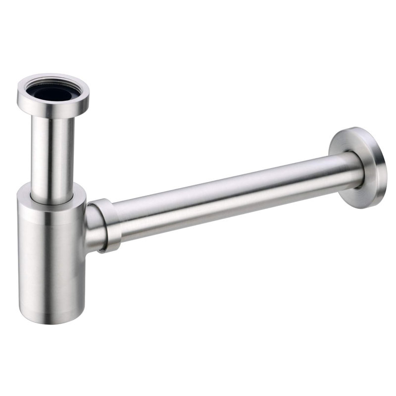 Round Bottle Trap, Brushed Nickel