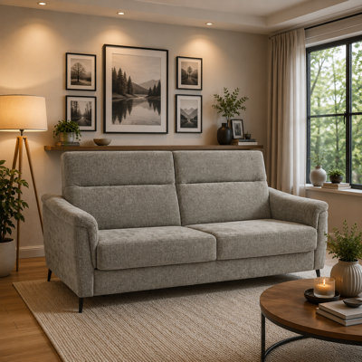 Canapé-lit en tissu d'ameublement grand avec matelas en mousse à mémoire de forme Arden de 78 po, canapé-lit avec matelas en mousse à mémoire de forme pour le salon