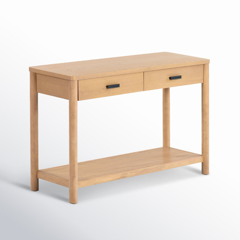 Kaplan Wood 2 Drawer Console Table, Natural