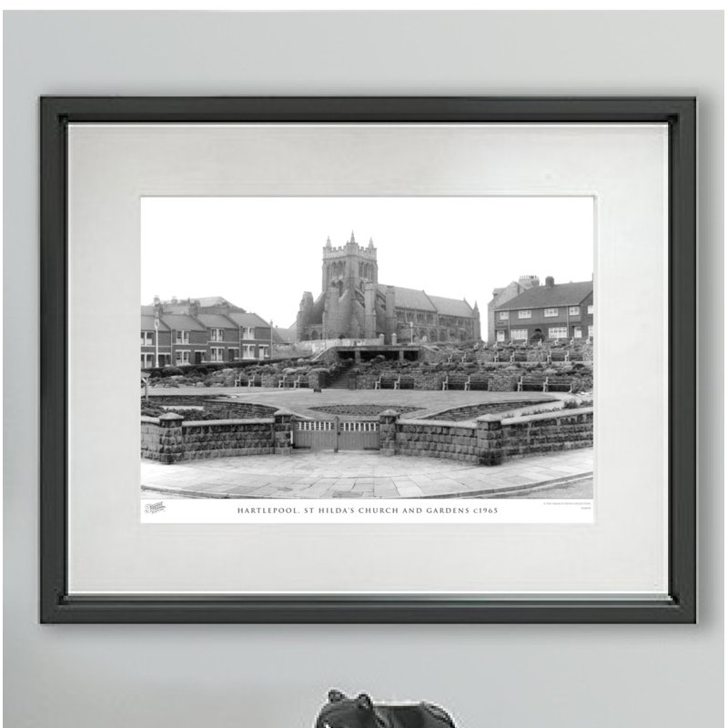 Hartlepool, St Hildas Church And Gardens C1965 - Single Picture Frame Print, 28cm H x 36cm W x 2.3cm D