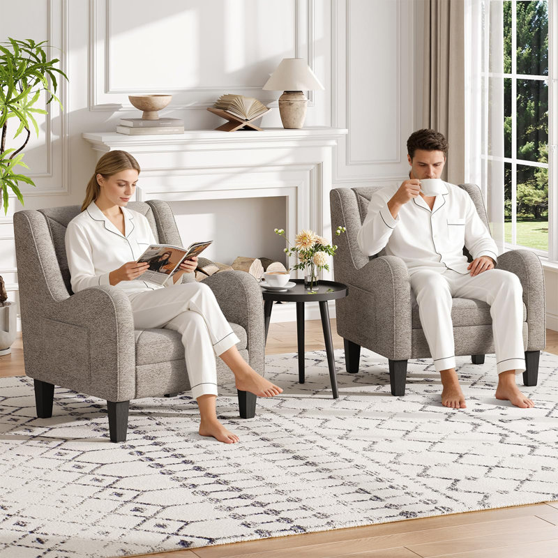 Fauteuil d'appoint Chenille, Gris